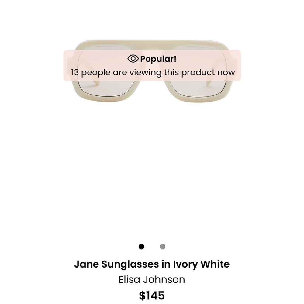 Eliza J Ivory White Sunglasses